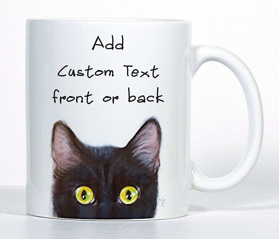 Personalized Cat Destroying Christmas Tree Ceramic Coffee Cup Custom Cat Mom Who
